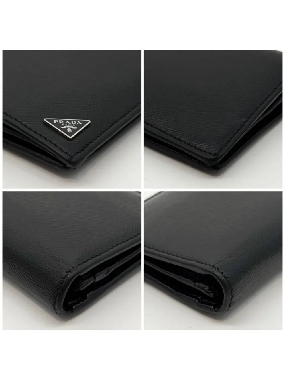 Prada Saffiano Wallet Triangle Logo
